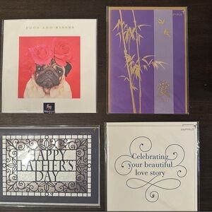 4 Papyrus Greeting Cards - Love General Father